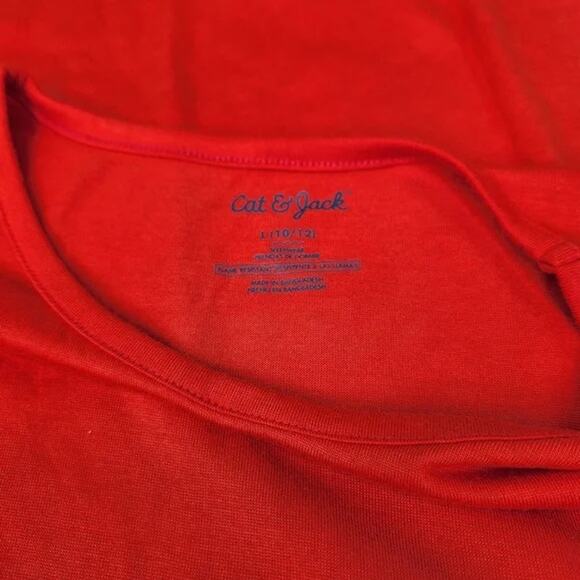 Cat & Jack Girl's Christmas Pajamas NWT 2pc Holiday Let It Snow Size L 10/12 - Picture 6 of 6